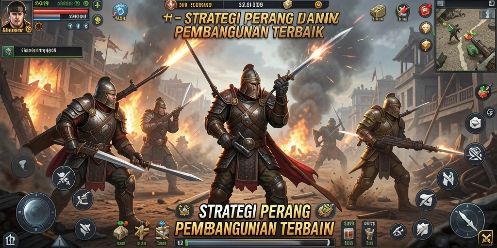 Tampilan gameplay mendebarkan di 66K dengan aksi perang nyata.