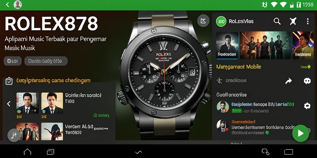 Screenshot gameplay <strong>ROLEX878</strong> menunjukkan pengguna menikmati permainan musik dengan antusias.