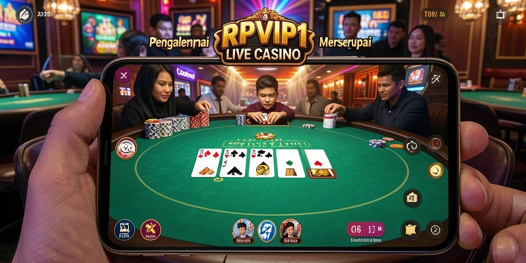 Tampilan gameplay Live Casino RPVIP1 yang menarik dan interaktif.