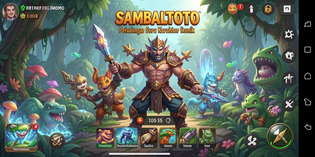 Screenshot utama menunjukkan aksi seru dalam gameplay SAMBALTOTO.