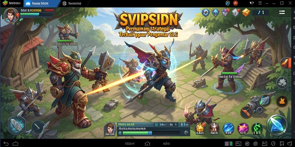 Screenshot utama SVIPSIDN menampilkan momen strategi epik dalam gameplay SLG.