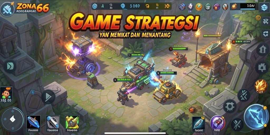 Tampilan gameplay ZONA66 yang seru dan mendebarkan.
